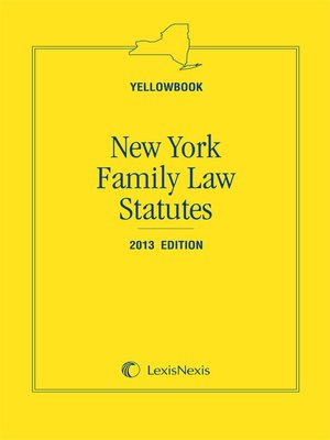 cover image of New York Family Law Statutes